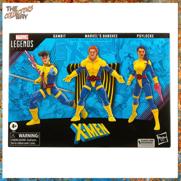 Hasbro Marvel Legends X-Men 60th Anniversary 3-Pack Gambit, Banshee & Psylocke